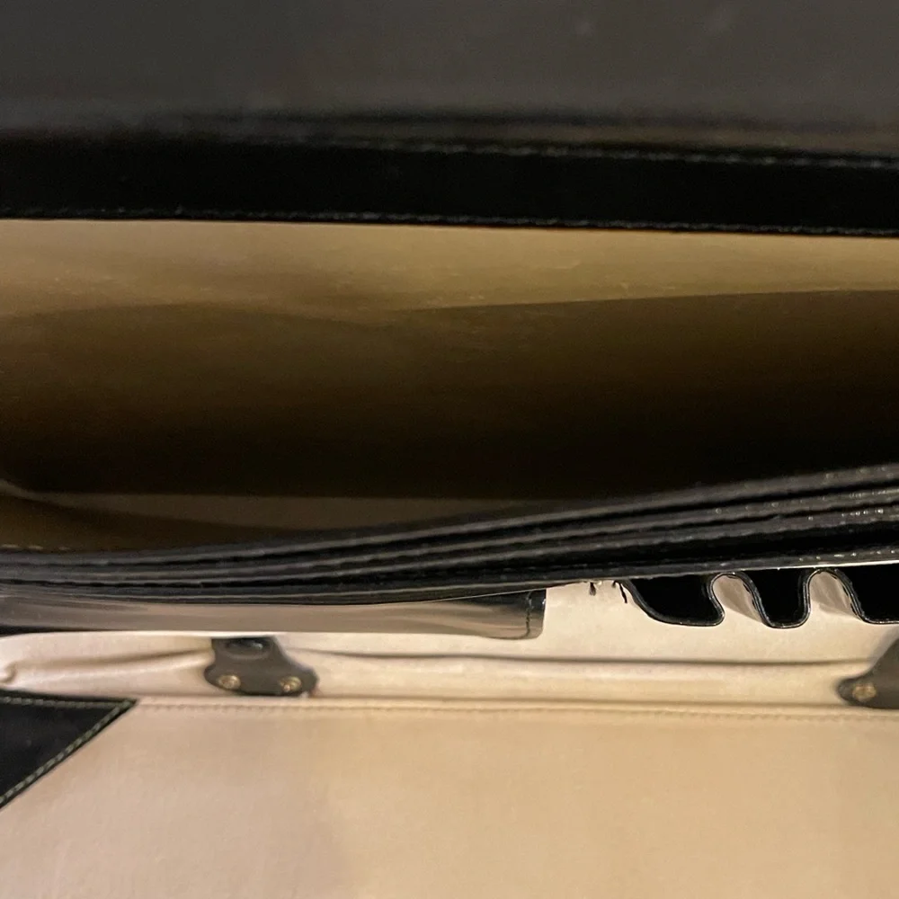 Vintage Black Leather Briefcase